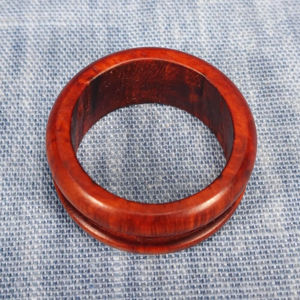 Hardwood Ring Made from Briarwood - Size 9.0 (US)